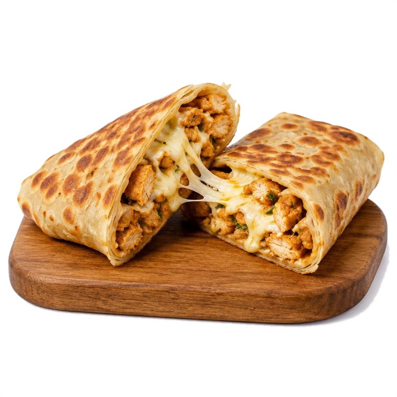 Chicken Cheese Paratha Roll